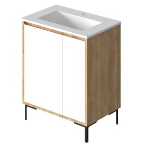 Vanitory Classic Fortezza Giorno 70 cm - Frente Blanco con bacha integrada