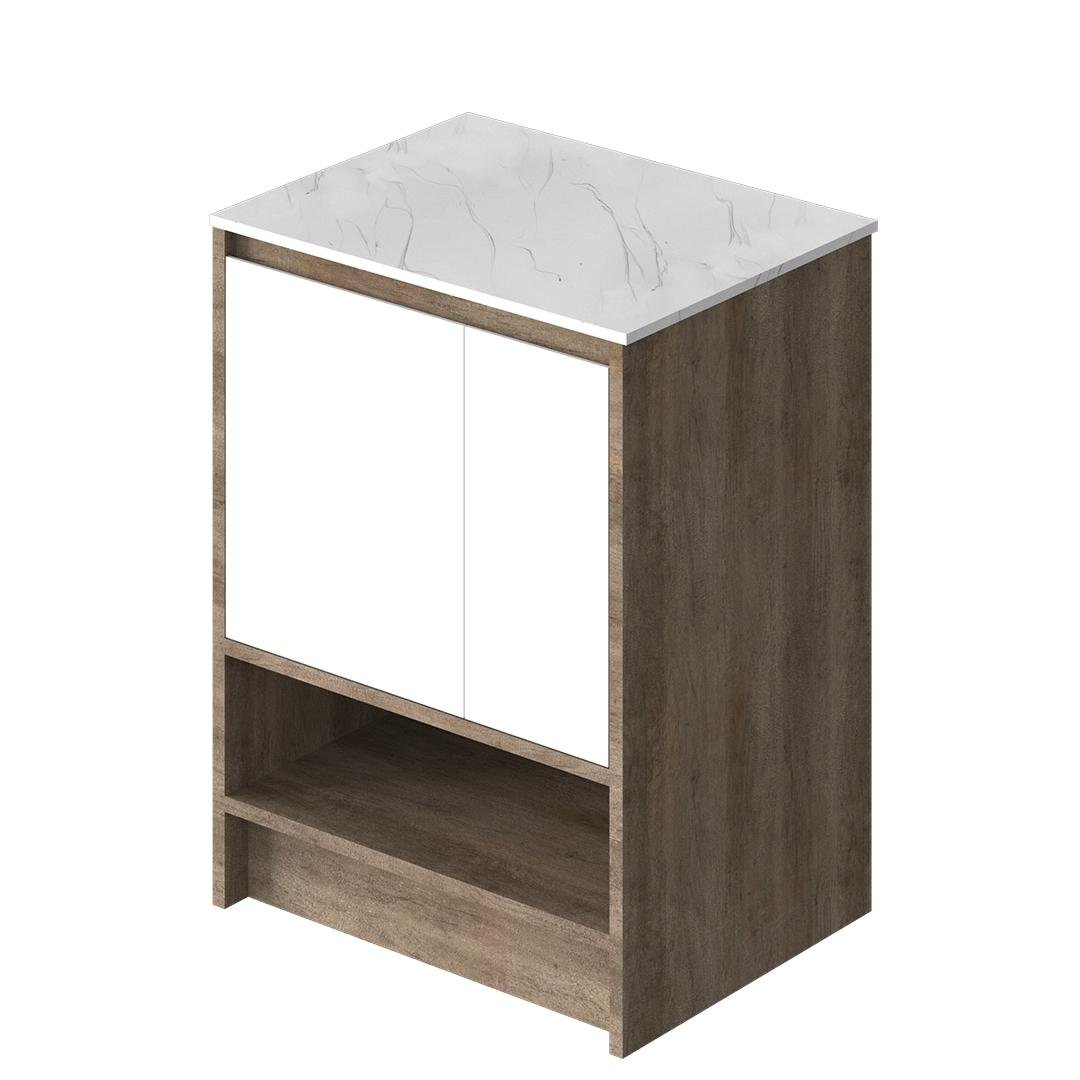 Vanitory Classic Legno Notte 60 cm - Frente Blanco