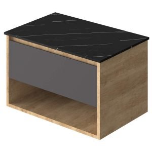 Vanitory Classic Rovere Giorno 70 cm - Frente Negro