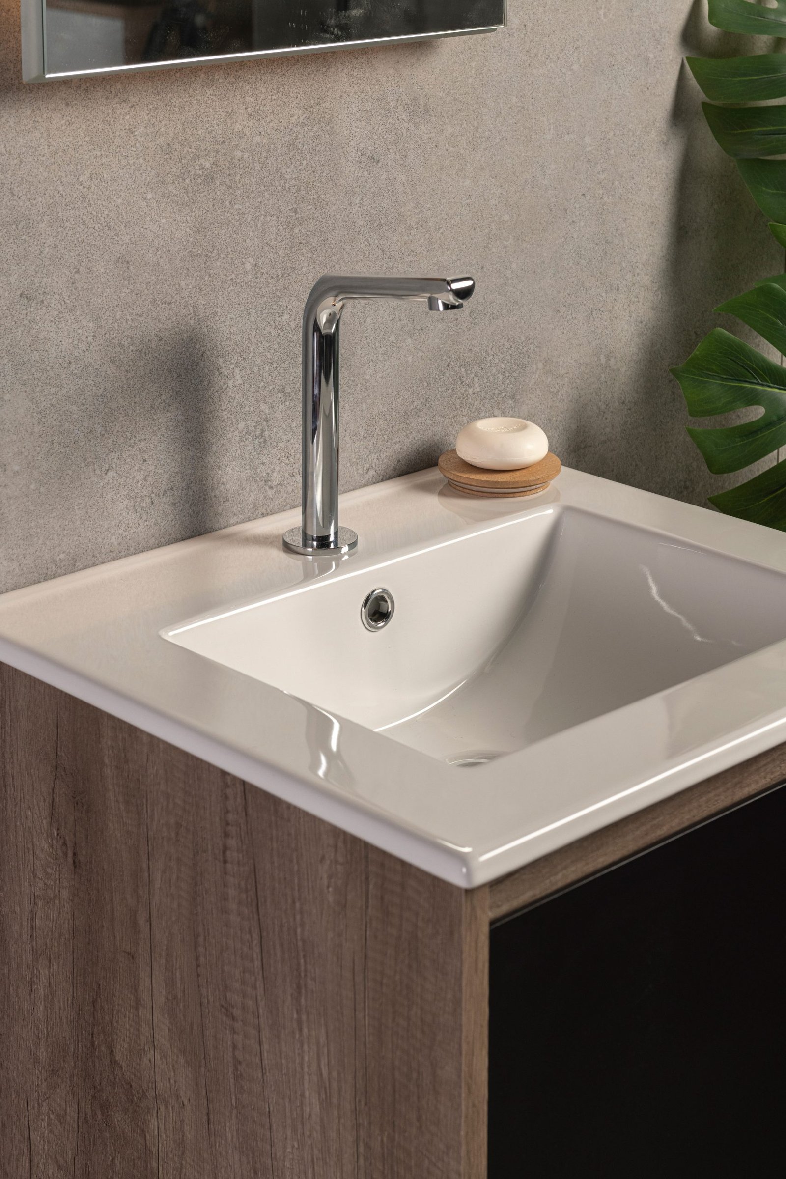 Vanitory Classic Fortezza Notte 50 cm - Frente Negro con bacha integrada - Image 2