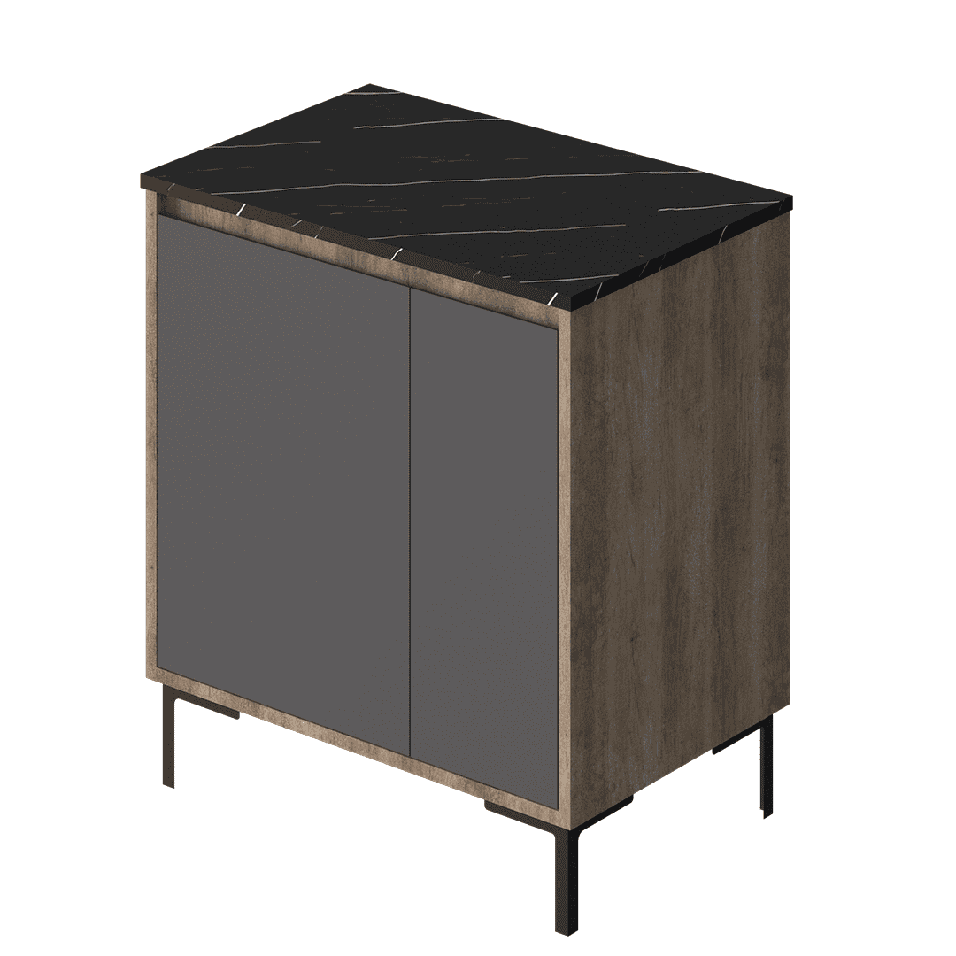 Vanitory Classic Fortezza Notte 70 cm - Frente Negro