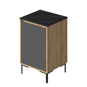 Vanitory Classic Fortezza Giorno 50 cm - Frente Negro