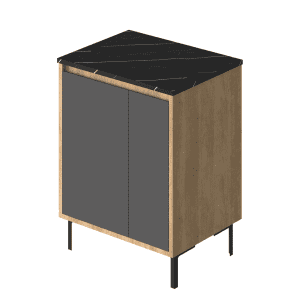 Vanitory Classic Fortezza Giorno 60 cm - Frente Negro