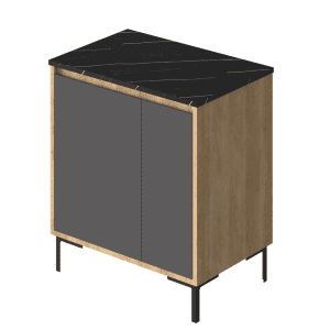 Vanitory Classic Fortezza Giorno 70 cm - Frente Negro