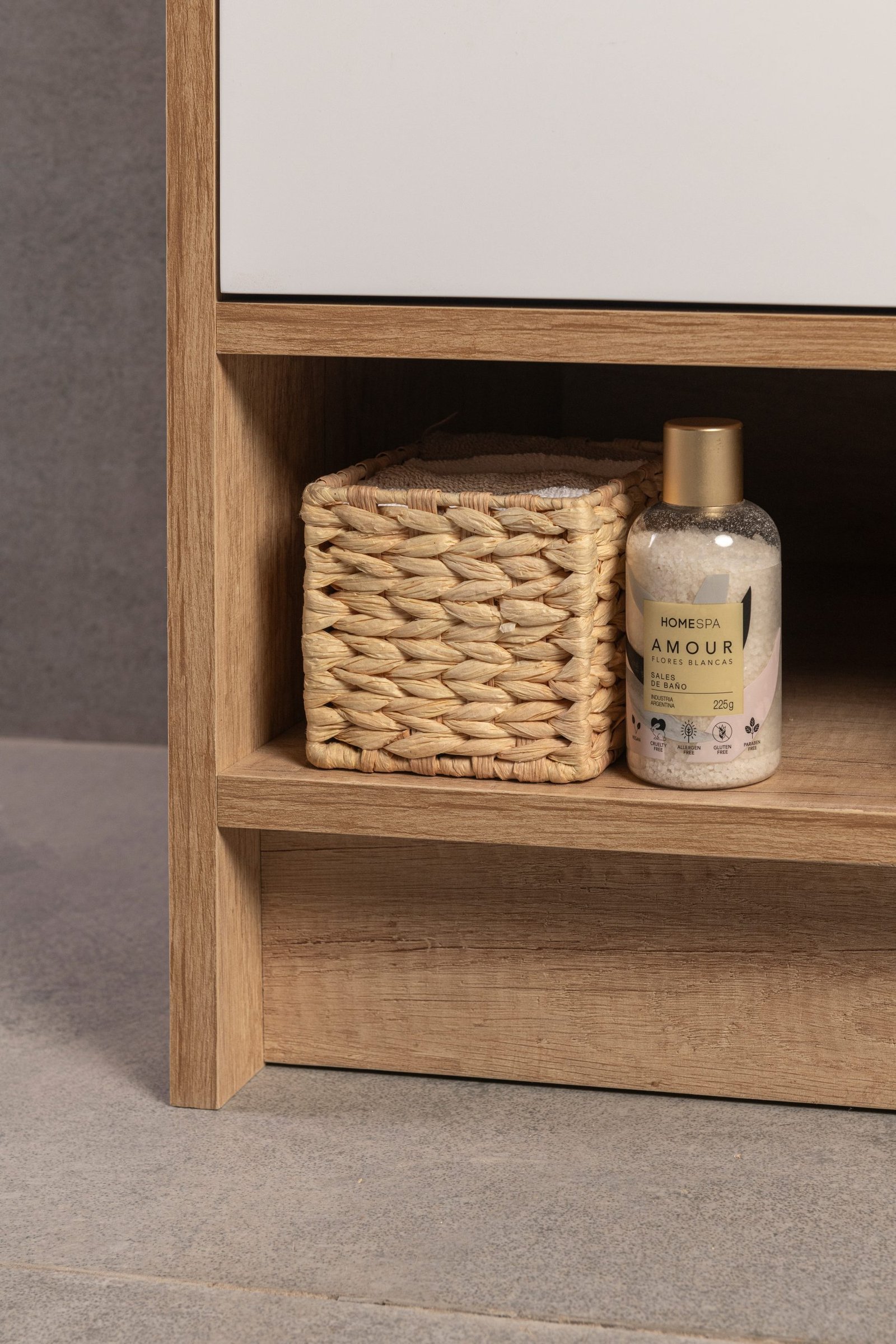 Vanitory Classic Legno Giorno 50 cm - Frente Blanco con bacha integrada - Image 2