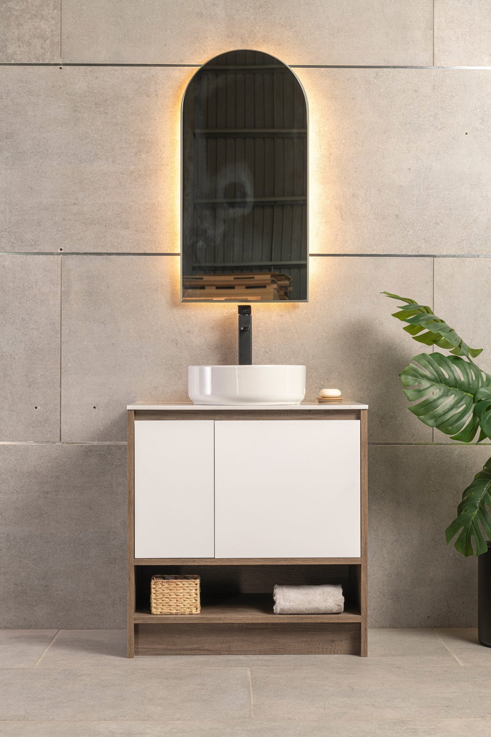 Vanitory Classic Legno Notte 60 cm - Frente Blanco - Image 2