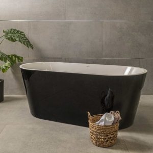 Bañera Acrílica Wave Midnight 160x75x58 cm - Negro
