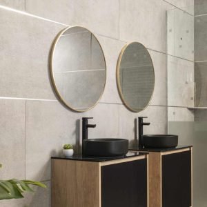 Espejo marco de aluminio Ring Frame 70 cm - Oro mate