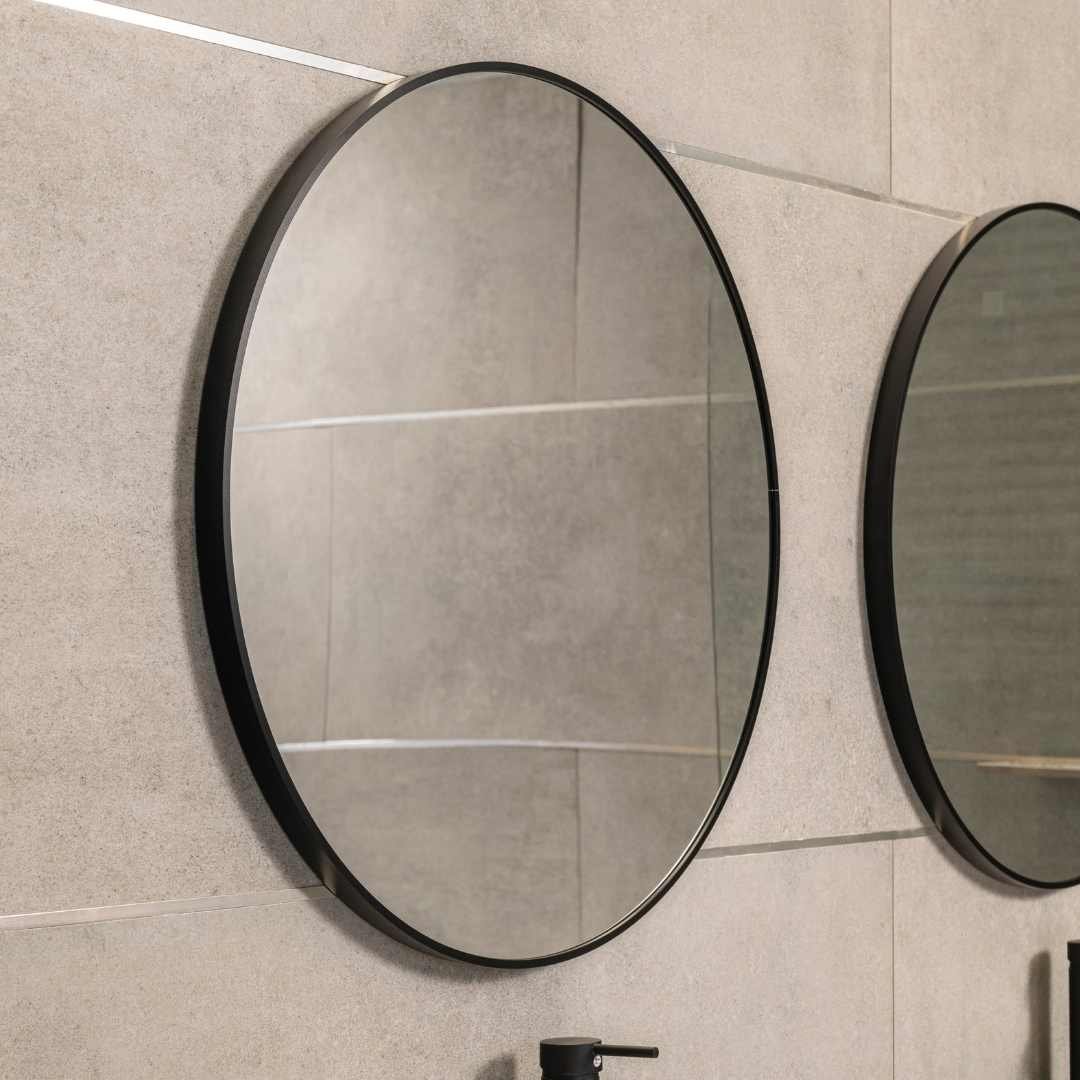 Espejo marco de aluminio Ring Frame 70 cm - Negro mate - Image 4