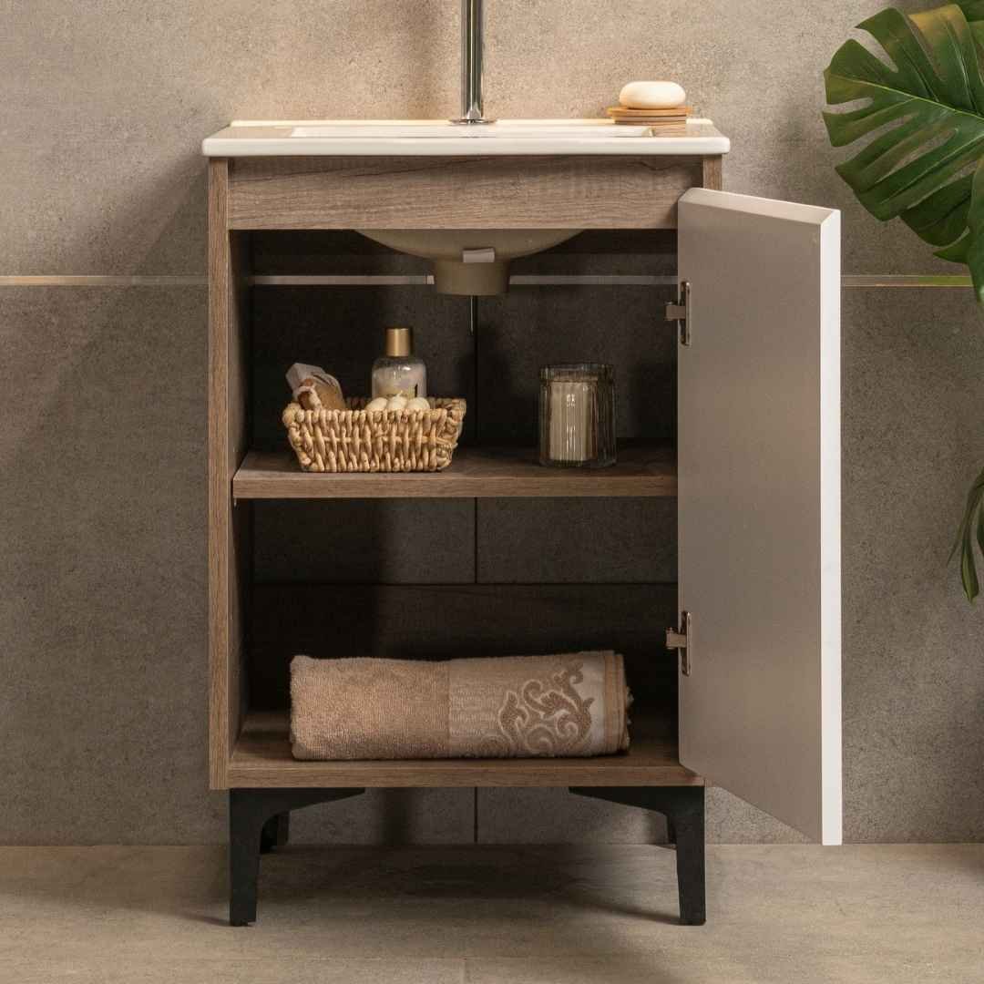 Vanitory Classic Fortezza Notte 70 cm - Frente Negro con bacha integrada - Image 4