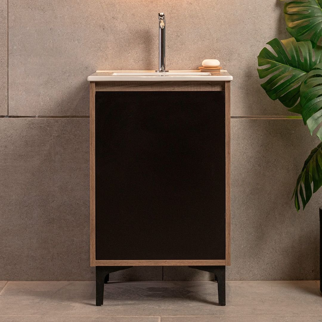 Vanitory Classic Fortezza Notte 50 cm - Frente Negro con bacha integrada - Image 4