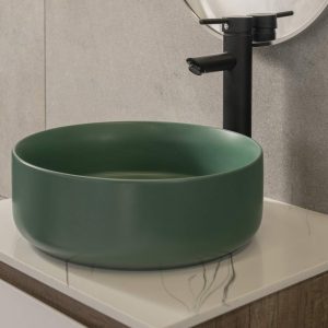 Bacha cerámica de apoyo Artistic Kahlo 36x12,5 cm - Verde Jade