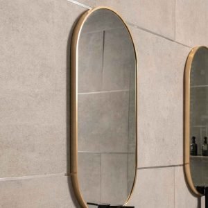 Espejo marco de aluminio Capsule Frame 40x80 cm - Oro mate