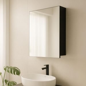 Espejo box Wellbox Simple 50x68x15 cm - Negro