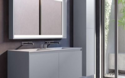 La elegancia de un vanitory colgante