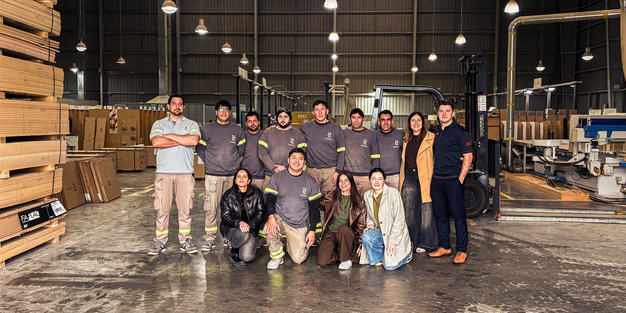 Equipo de Zedra en la f?brica